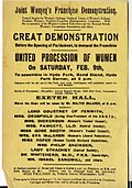 Poster advertising the Mud March