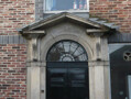 One of the two reused stone doorways incorporated into the 1970 Bailey House. It is likely that these come from an older building that was located on the site. The doorways probably date from around 1700.